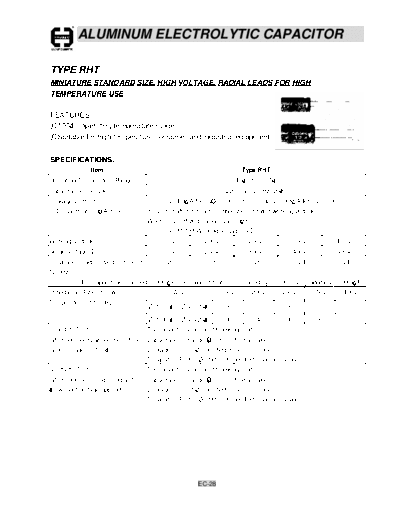 Cosonic ec28  . Electronic Components Datasheets Passive components capacitors Cosonic ec28.pdf