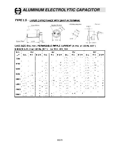 Cosonic ec71  . Electronic Components Datasheets Passive components capacitors Cosonic ec71.pdf