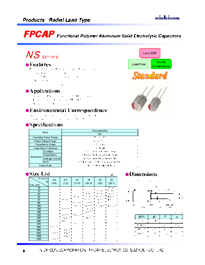 FPCAP [polymer thru-hole] Type RE - NS Series  . Electronic Components Datasheets Passive components capacitors FPCAP FPCAP [polymer thru-hole] Type RE - NS Series.pdf