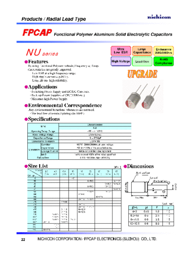 FPCAP [polymer thru-hole] Type RE - NU Series  . Electronic Components Datasheets Passive components capacitors FPCAP FPCAP [polymer thru-hole] Type RE - NU Series.pdf