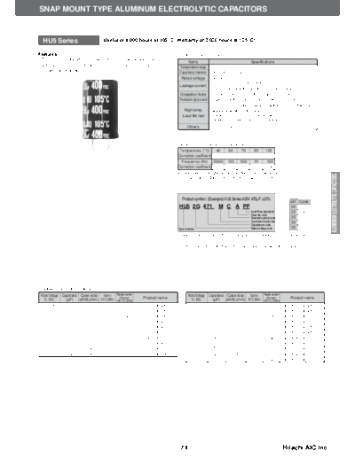 Hitachi [snap-in] HU4-HU5 Series  . Electronic Components Datasheets Passive components capacitors Hitachi Hitachi [snap-in] HU4-HU5 Series.pdf