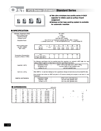 OST OST [smd chip-type] VCS  . Electronic Components Datasheets Passive components capacitors OST OST [smd chip-type] VCS.pdf