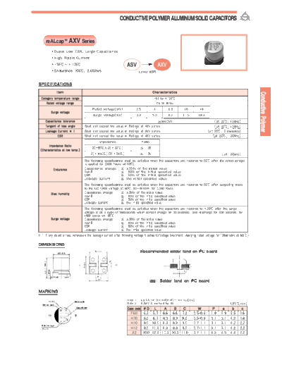 Samyoung [polymer smd] AXV Series  . Electronic Components Datasheets Passive components capacitors Samyoung Samyoung [polymer smd] AXV Series.pdf