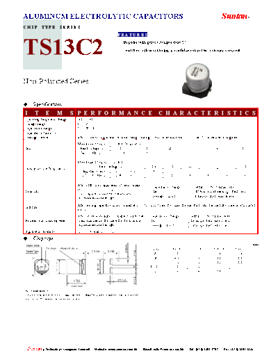 Suntan [smd] TS13C2 Series  . Electronic Components Datasheets Passive components capacitors Suntan Suntan [smd] TS13C2 Series.pdf