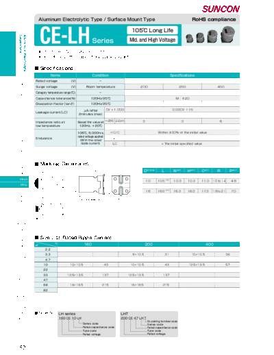 Suncon [SMD] CE-LH Series 2-2  . Electronic Components Datasheets Passive components capacitors Suncon Suncon [SMD] CE-LH Series 2-2.pdf