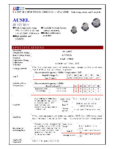 UB [United Benefit] UB [smd] ACSEL Series  . Electronic Components Datasheets Passive components capacitors UB [United Benefit] UB [smd] ACSEL Series.pdf