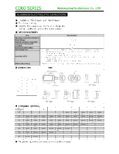 TF [Nantong Hua Yu] TF Hua-Yu [screw-terminal] CD60 Series  . Electronic Components Datasheets Passive components capacitors TF [Nantong Hua Yu] TF Hua-Yu [screw-terminal] CD60 Series.pdf