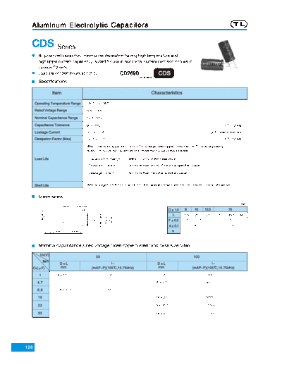 TL [Jiangxi Telexon] TL (2006)  [bi-polar radial] CDS Series  . Electronic Components Datasheets Passive components capacitors TL [Jiangxi Telexon] TL (2006)  [bi-polar radial] CDS Series.pdf