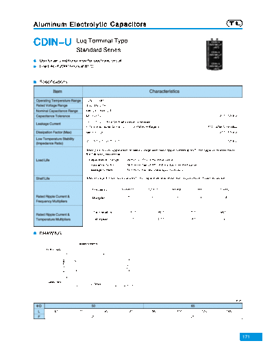 TL [Jiangxi Telexon] TL (2006)  [lug-terminal] CDIN-U Series  . Electronic Components Datasheets Passive components capacitors TL [Jiangxi Telexon] TL (2006)  [lug-terminal] CDIN-U Series.pdf