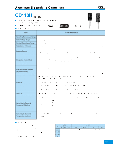 TL [Jiangxi Telexon] TL (2006)  [radial thru-hole] CD113H Series  . Electronic Components Datasheets Passive components capacitors TL [Jiangxi Telexon] TL (2006)  [radial thru-hole] CD113H Series.pdf
