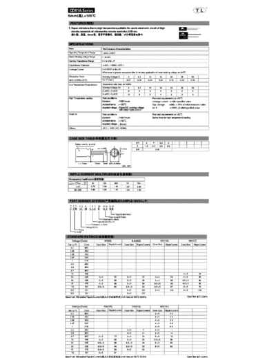 TL [Jiangxi Telexon] TL (2011)  [radial thru-hole] CD81A Series  . Electronic Components Datasheets Passive components capacitors TL [Jiangxi Telexon] TL (2011)  [radial thru-hole] CD81A Series.pdf