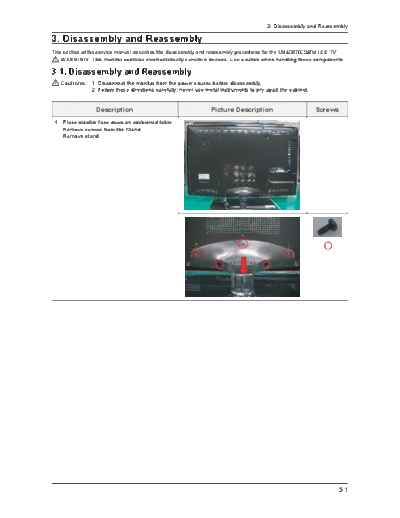 Samsung Disassembly & Reassembly  Samsung LED TV UN40B  CHASSIS N72A SAMSUNG_UN40B_46B_55B6000_40B_55B7000_55B8000_CHASSIS_N72A_LED_LCD Disassembly & Reassembly.pdf