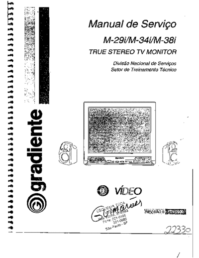 GRADIENTE GRADIENTE M29i M34i M38i Chassis U9  GRADIENTE TV M29i, M34i, M38i Chassis U9 GRADIENTE_M29i_M34i_M38i Chassis U9.pdf