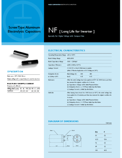 Yageo [screw-terminal] NF Series  . Electronic Components Datasheets Passive components capacitors Yageo Yageo [screw-terminal] NF Series.pdf