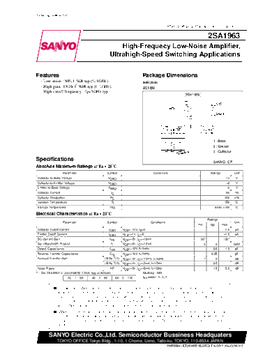 2 22sa1963  . Electronic Components Datasheets Various datasheets 2 22sa1963.pdf