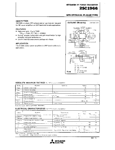 2 sc1966  . Electronic Components Datasheets Various datasheets 2 22sc1966.pdf