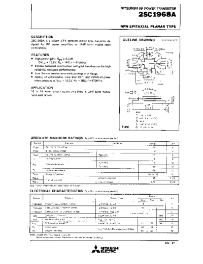 2 22sc1968  . Electronic Components Datasheets Various datasheets 2 22sc1968.pdf