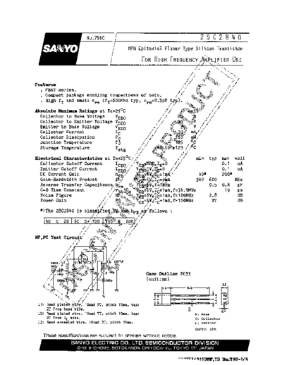 2 sc 840  . Electronic Components Datasheets Various datasheets 2 22sc2840.pdf