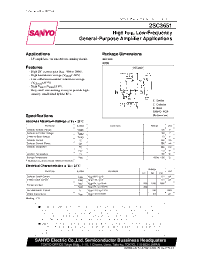 2 22sc3651  . Electronic Components Datasheets Various datasheets 2 22sc3651.pdf