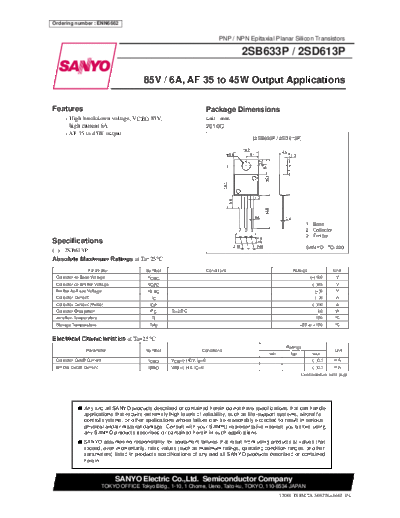 . Electronic Components Datasheets 22sd613p  . Electronic Components Datasheets Various datasheets 2 22sd613p.pdf