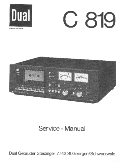 DUAL hfe dual c 819 service en  . Rare and Ancient Equipment DUAL Audio C 819 hfe_dual_c_819_service_en.pdf