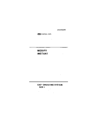 cdc 60450200C Modify Instant May79  . Rare and Ancient Equipment cdc cyber instant 60450200C_Modify_Instant_May79.pdf