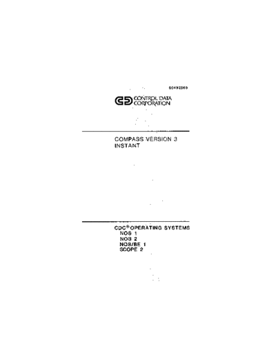 cdc 60492800E COMPASS 3 Instant Jul84  . Rare and Ancient Equipment cdc cyber instant 60492800E_COMPASS_3_Instant_Jul84.pdf