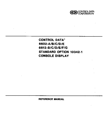 cdc 60333900B 6602 6612 Console Display Sep74  . Rare and Ancient Equipment cdc cyber peripheralCtlr 60333900B_6602_6612_Console_Display_Sep74.pdf