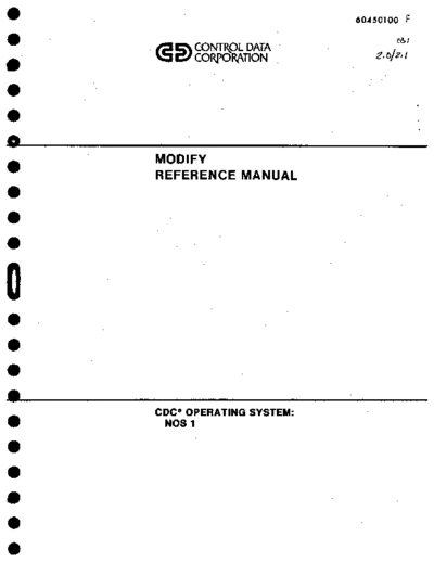 cdc 60450100F Modify Reference Dec80  . Rare and Ancient Equipment cdc cyber software 60450100F_Modify_Reference_Dec80.pdf