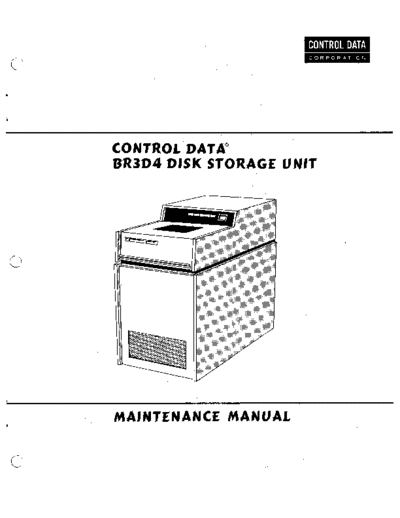cdc 83313100C BR3D4 Disk Storage Unit Maintenance Manual Jul75 . Rare and Ancient Equipment cdc discs BR3Dx 83313100C_BR3D4_Disk_Storage_Unit_Maintenance_Manual_Jul75.pdf