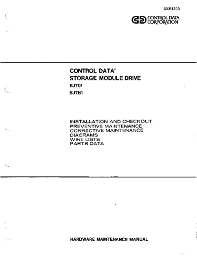 cdc 83311300AK BJ701 BJ7B1 Installation Dec84  . Rare and Ancient Equipment cdc discs smd 83311300AK_BJ701_BJ7B1_Installation_Dec84.pdf