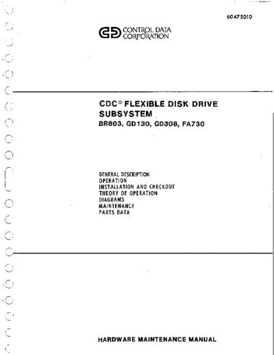 cdc 60475010E Cyber 18 Flexible Disk Subsystem General Description Jul81  . Rare and Ancient Equipment cdc 1700 cyber_18 60475010E_Cyber_18_Flexible_Disk_Subsystem_General_Description_Jul81.pdf