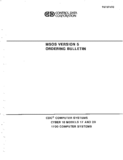 cdc 96769490A MSOS Version 5 Ordering Bulletin Dec76  . Rare and Ancient Equipment cdc 1700 msos 96769490A_MSOS_Version_5_Ordering_Bulletin_Dec76.pdf