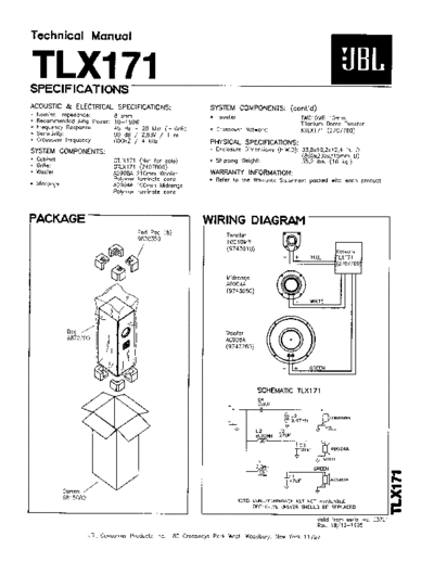 JBL hfe jbl tlx171 technical manual en  JBL Audio TLX171 hfe_jbl_tlx171_technical_manual_en.pdf