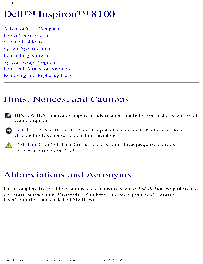 Dell 8100  Dell Laptop 8100.PDF