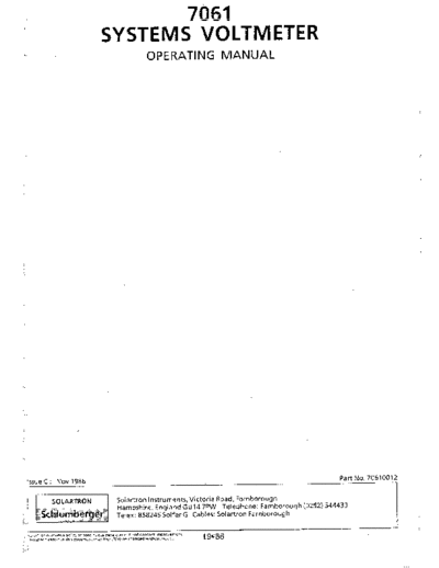 SOLARTRON 7061 Voltmeter Operating Manual  . Rare and Ancient Equipment SOLARTRON Solartron_7061_Voltmeter_Operating_Manual.pdf