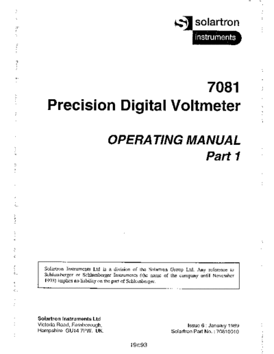 SOLARTRON Solartron 7081 User Manual  . Rare and Ancient Equipment SOLARTRON Solartron_7081_User_Manual.pdf
