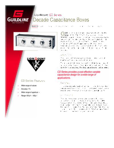 . Various GuildlineCDDatasheet  . Various Guildline GuildlineCDDatasheet.pdf