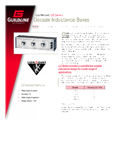 . Various GuildlineLDDatasheet  . Various Guildline GuildlineLDDatasheet.pdf