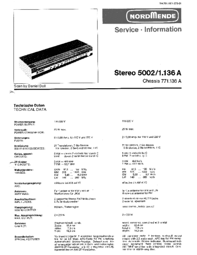 Nordmende hfe nordmende stereo 5002 service info en de  Nordmende Audio Stereo 5002 hfe_nordmende_stereo_5002_service_info_en_de.pdf