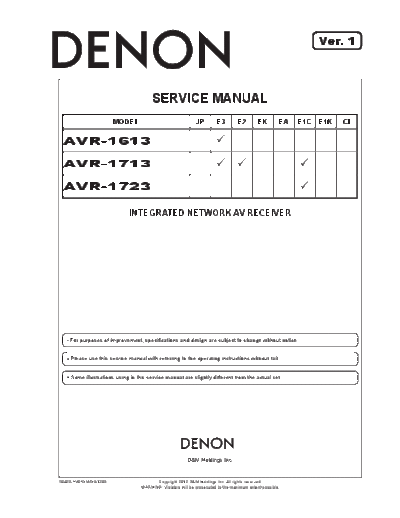 DENON AVR-1613-1713-1723-V01  DENON Audio AVR-1613-1713-1723 AVR-1613-1713-1723-V01.pdf