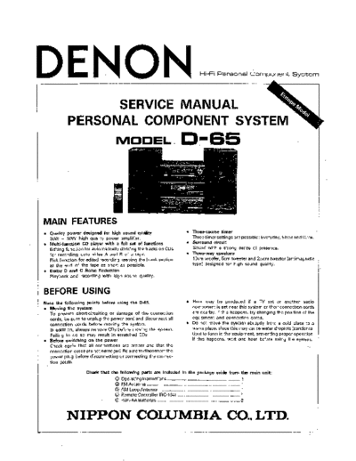 DENON ++D-65+audio  DENON Audio D-65 DENON++D-65+audio.pdf