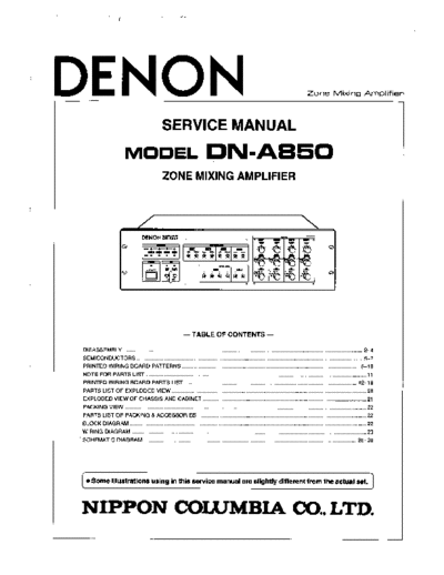 DENON DN-A850  DENON Audio DN-A850 DN-A850.PDF