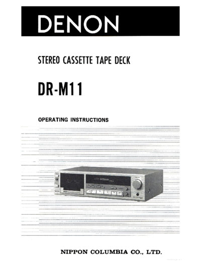 DENON hfe denon dr-m11 en  DENON Audio DR-M11 hfe_denon_dr-m11_en.pdf