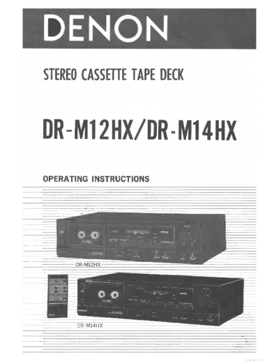 DENON hfe denon dr-m12hx m14hx  user manual  DENON Audio DR-M14 hfe_denon_dr-m12hx_m14hx  user manual.pdf