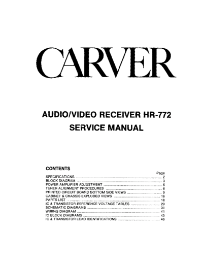 CARVER hfe carver hr-772 service en  . Rare and Ancient Equipment CARVER HR-772 hfe_carver_hr-772_service_en.pdf