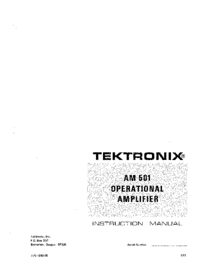 Tektronix TEK AM501 Instruction  Tektronix TEK AM501 Instruction.pdf
