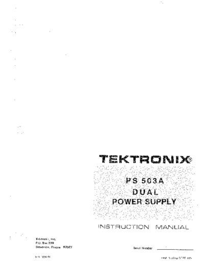 Tektronix TEK PS503A Instruction Manual  Tektronix TEK PS503A Instruction Manual.pdf