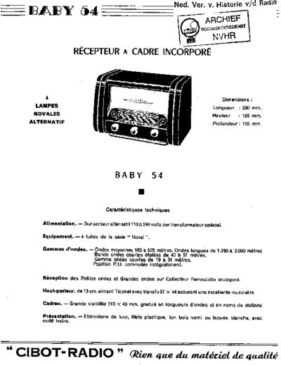 MONDIA Cibot Baby54  . Rare and Ancient Equipment MONDIA xx54 Cibot_Baby54.pdf