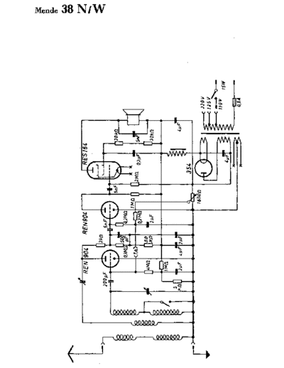 MENDE (DE) Mende E38W  . Rare and Ancient Equipment MENDE (DE) E38N Mende_E38W.pdf